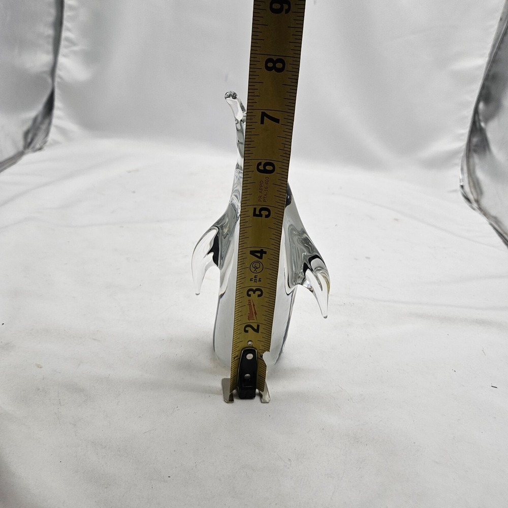 FM Konstglas Ronneby SWEDEN‎  Crystal Penguin Glass Figure 7" Tall signed - Picture 13 of 14